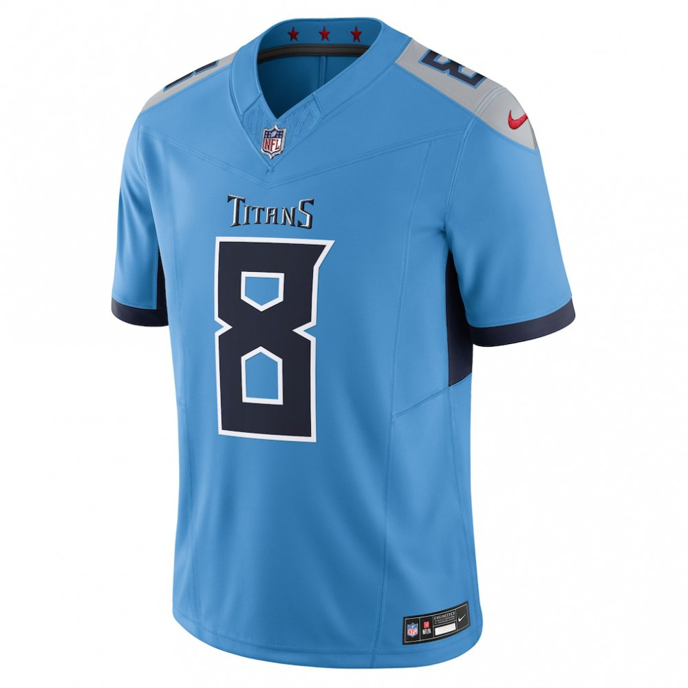 Will Levis Tennessee Titans Nike Alternate Vapor F.U.S.E. Limited Jersey - Light Blue-GridironStore